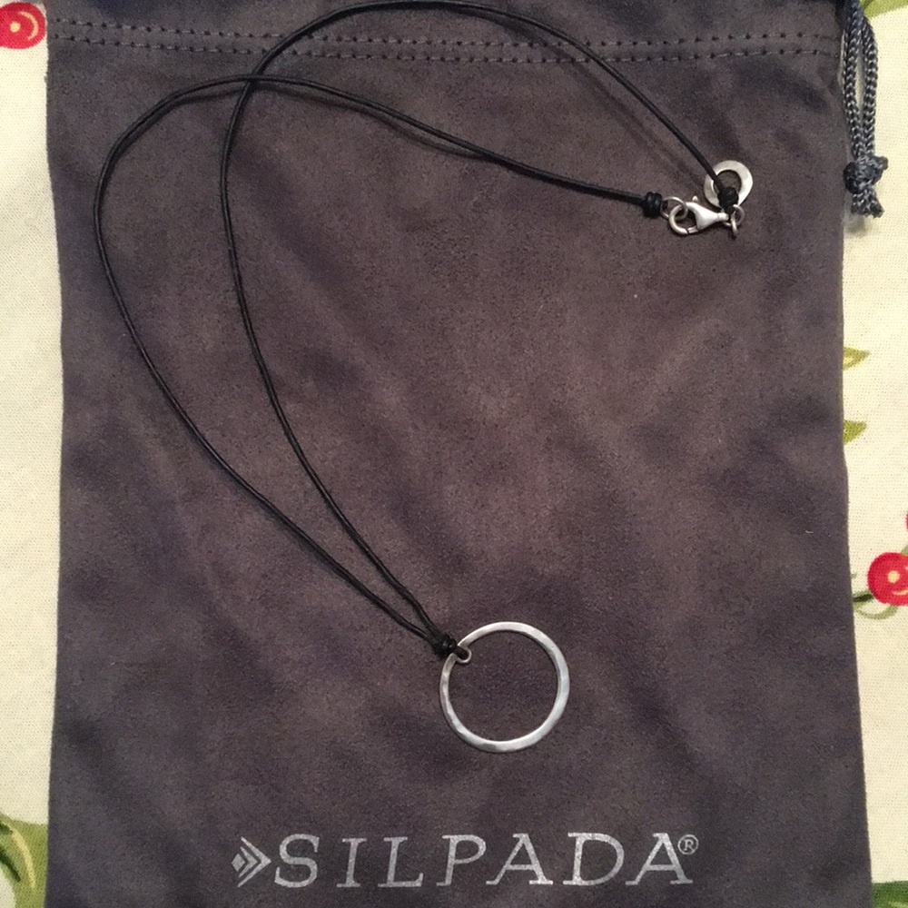 Rare Silpada Circle Charm Necklace